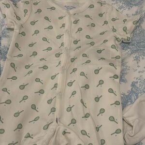 Ralph Lauren Cream and Green Baby Onesie